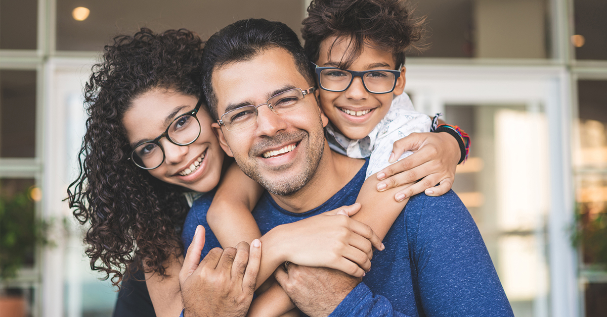 Happy Family with Glasses in Arlington, TX