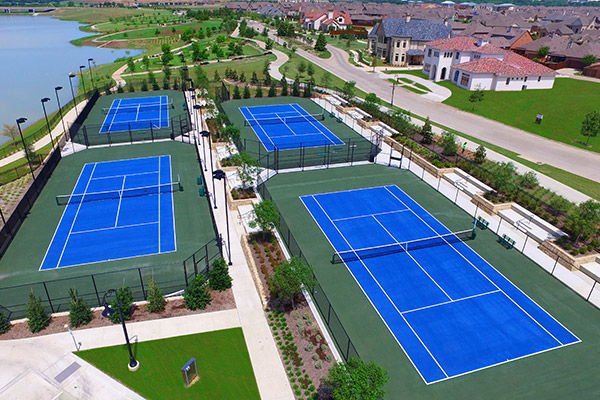 Tennis courts at Viridian