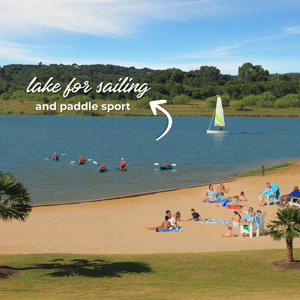 Sailing on Lake Viridian in Arlington, TX, new home community