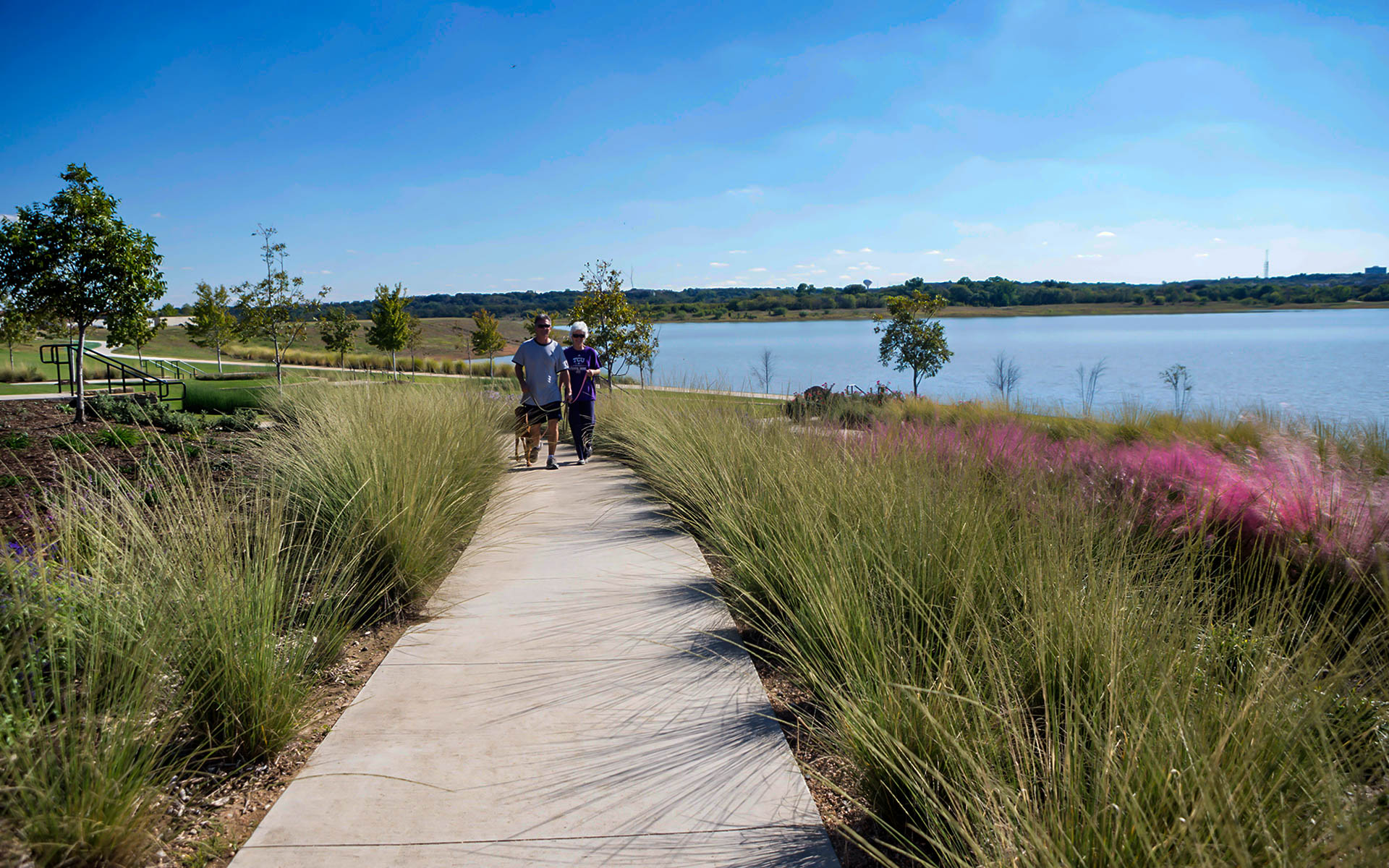 Trails by new homes for sale in the DFW area.